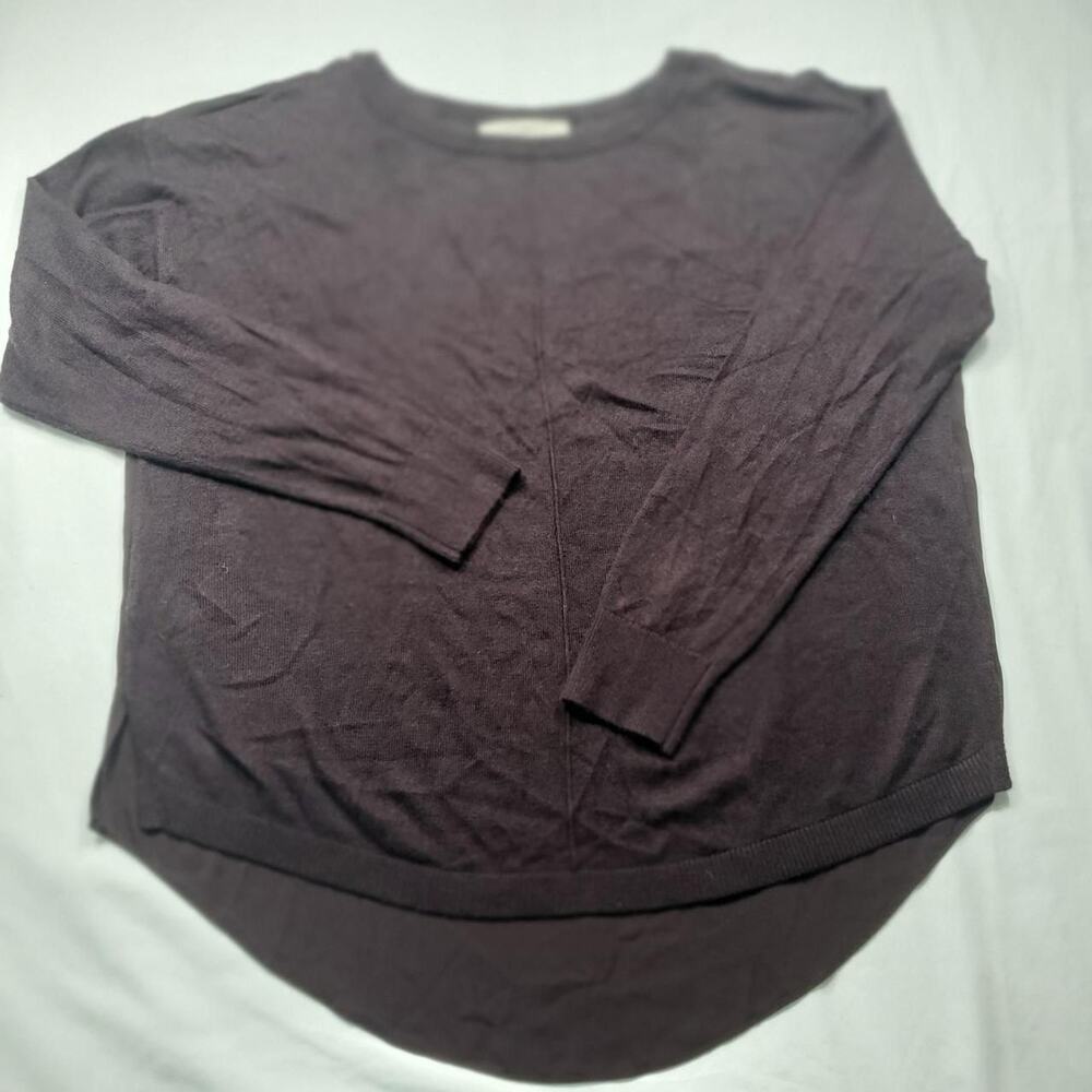 Loft Women's Brown Sweater Cuffed Long Sleeves sz M